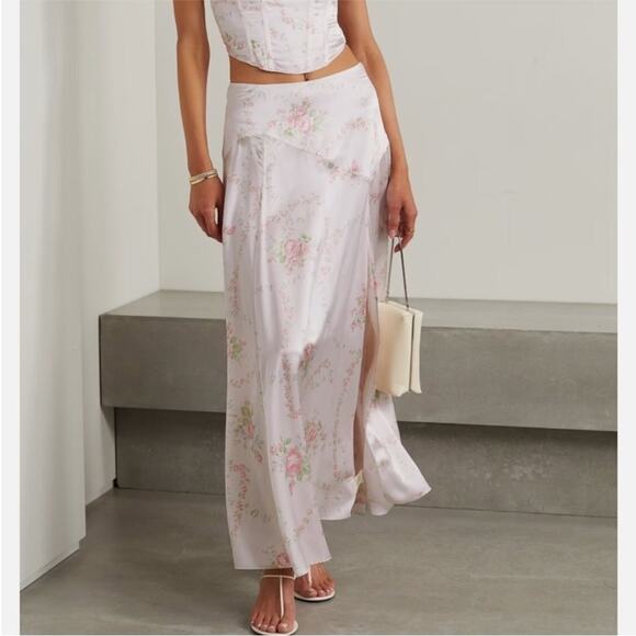LoveShackFancy Dresses & Skirts - LOVESHACKFANCY Ziggy Silk Maxi Skirt, Angelic Pink 4